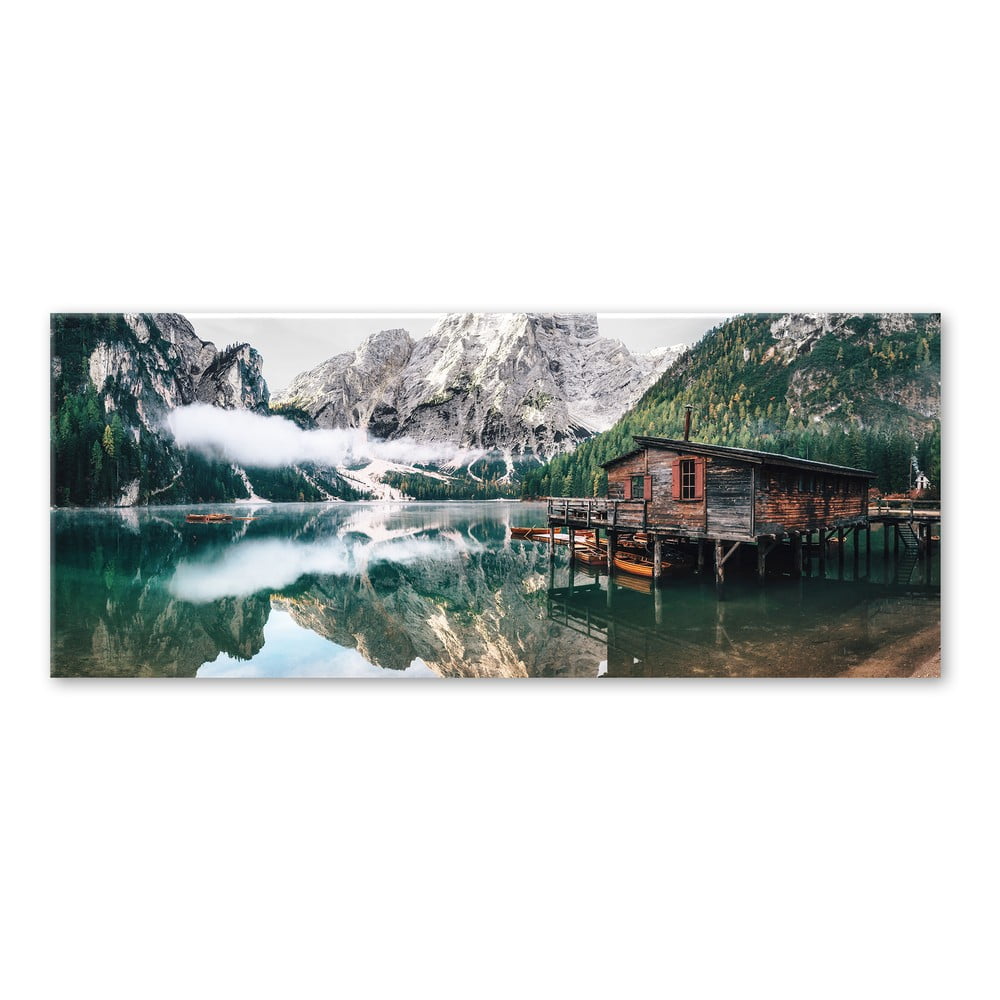 Tablou din sticlă Styler Tyrol Lake, 50 x 125 cm bonami.ro imagine 2022