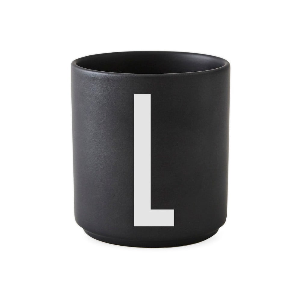 Cană din porțelan Design Letters Alphabet L, 250 ml, negru bonami.ro