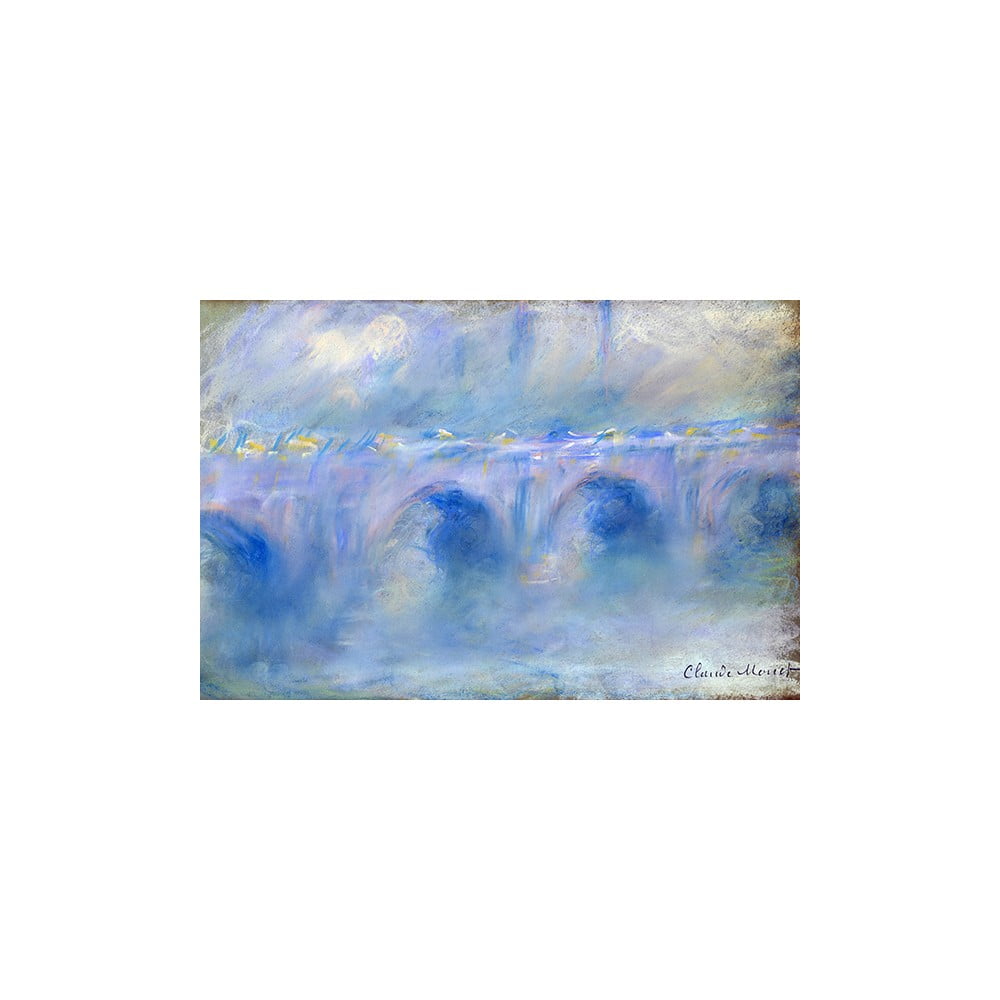Reproducere pe pânză după Claude Monet – Le Pont de Waterloo, 90 x 60 cm bonami.ro imagine 2022