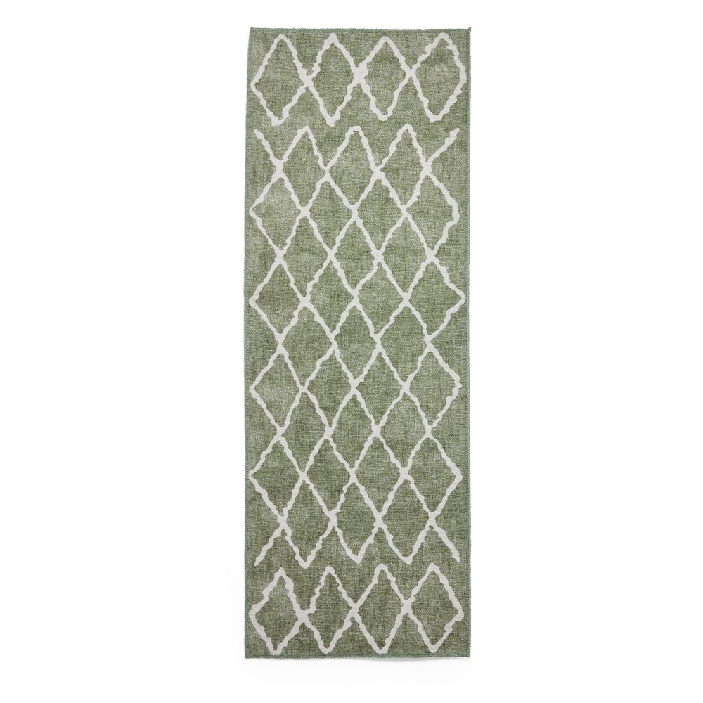 Covor tip traversă verde lavabil 76x230 cm Coral Green – Think Rugs