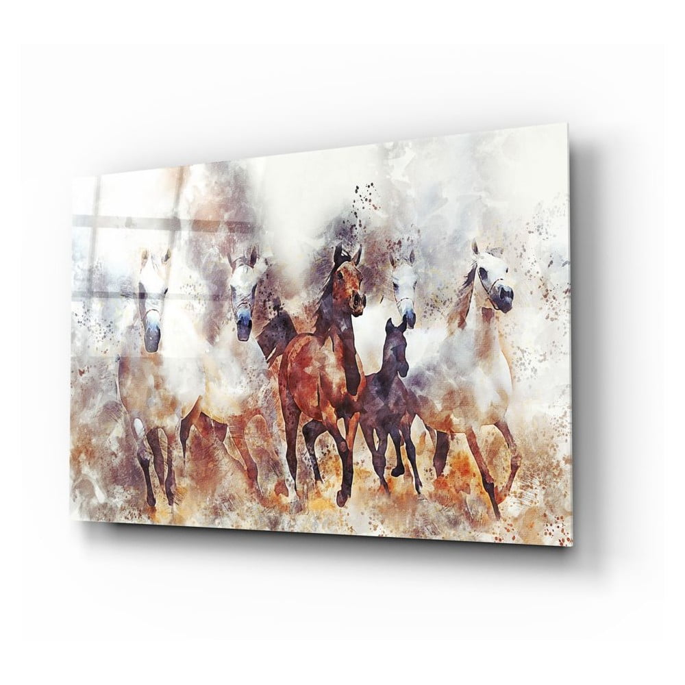 Tablou din sticlă Insigne Horses II. bonami.ro imagine 2022