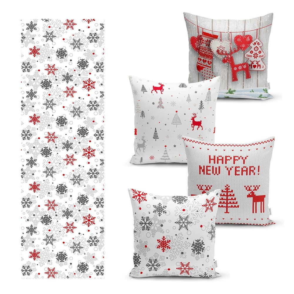 Set fețe de pernă și napron 5 buc. – mila home