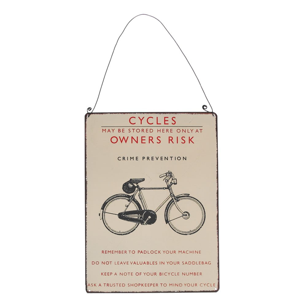 Tăbliță de perete retro Rex London Bicycle, 17 x 23 cm bonami.ro imagine 2022