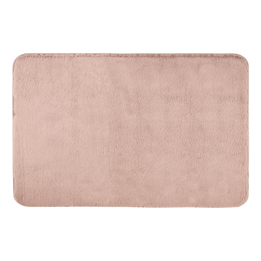 Covoraș de baie roz din material textil 50x80 cm saravan – wenko