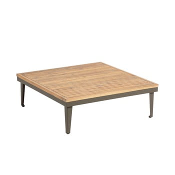 Masă de cafea pentru grădină cu blat din lemn de salcâm la forma pascale, 90 x 90 cm