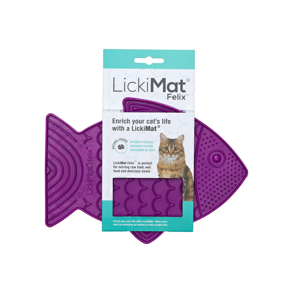  Covoraș de lins pentru pisici Felix Purple – LickiMat 