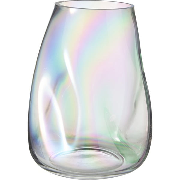 Vază din sticlă suflată iridescentă Westwing Collection Rainbow, înălțime 26 cm