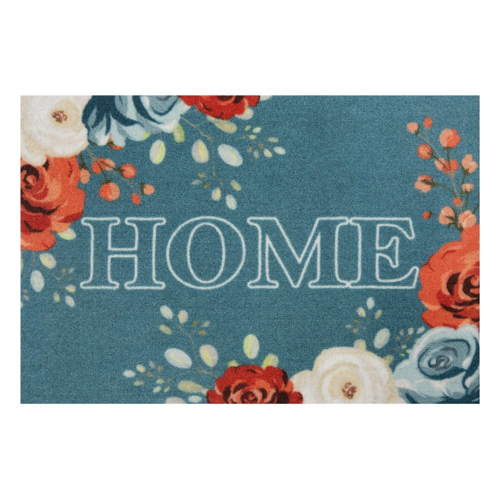 Covoraș Intrare Hanse Home Flower Home, 40×60 Cm, Albastru