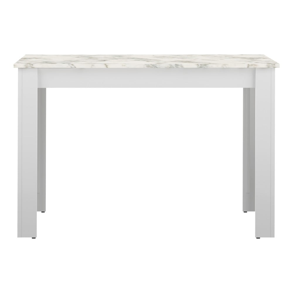 Masă de sufragerie albă cu blat cu aspect de marmură 110×70 cm Nice – TemaHome France 110x70 imagine 2022