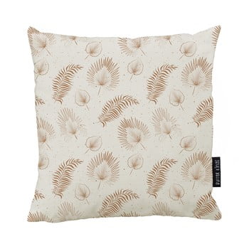 Pernă decorativă din bumbac butter kings boho leaves, 50 x 50 cm, bej
