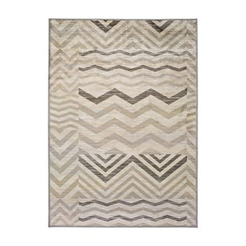 Covor din viscoză universal belga zig zag, 100 x 140 cm, gri