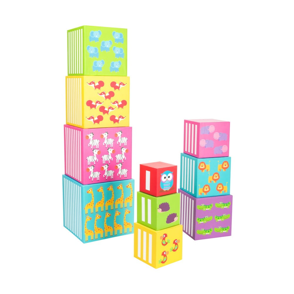 Cuburi stivuibile pentru copii Legler Wild Animals, 10 buc. bonami.ro imagine 2022