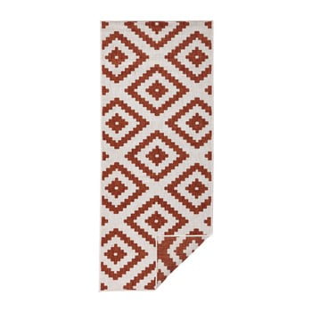 Covor adecvat pentru exterior bougari malta, 80 x 250 cm, maro - crem