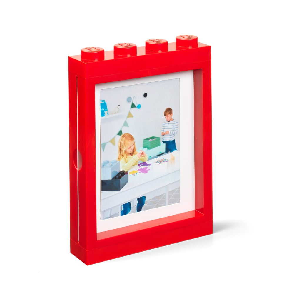 Ramă foto LEGO®, 19,3 x 26,8 cm, roșu