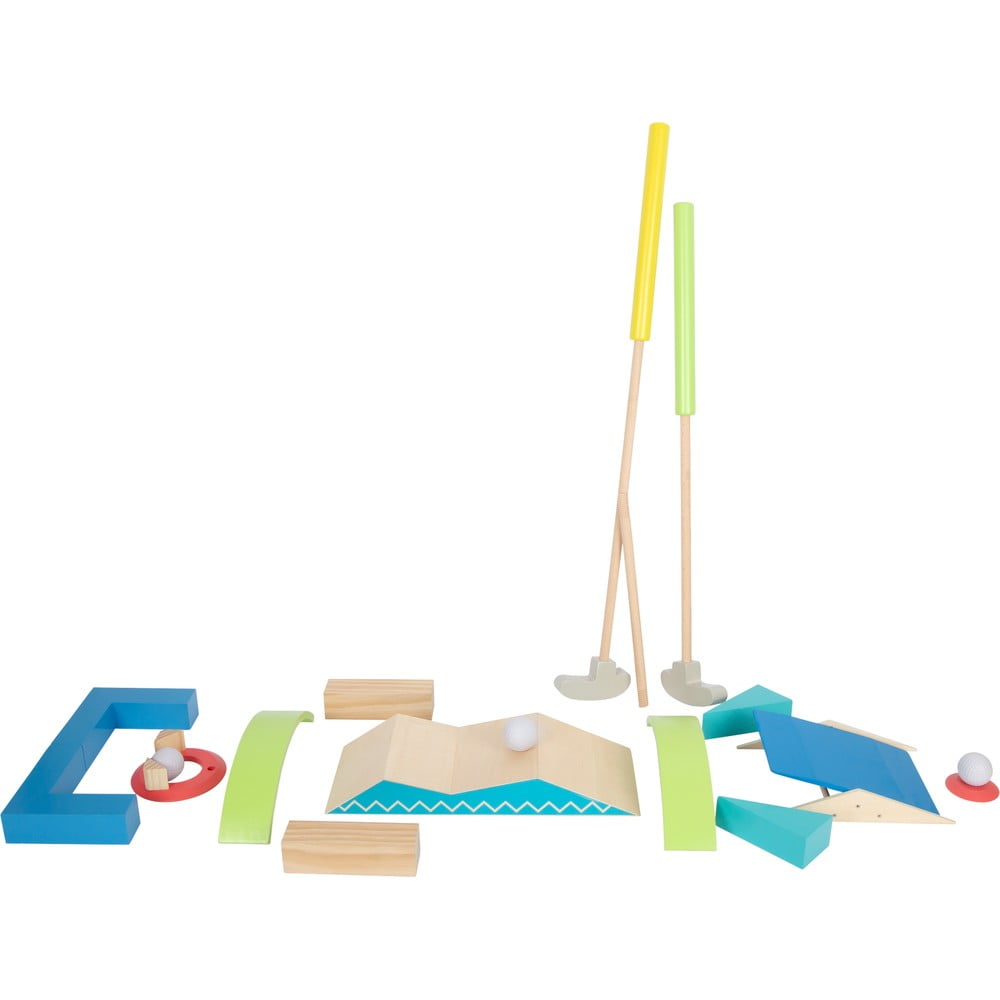 Set de mini golf din lemn pentru exterior legler active