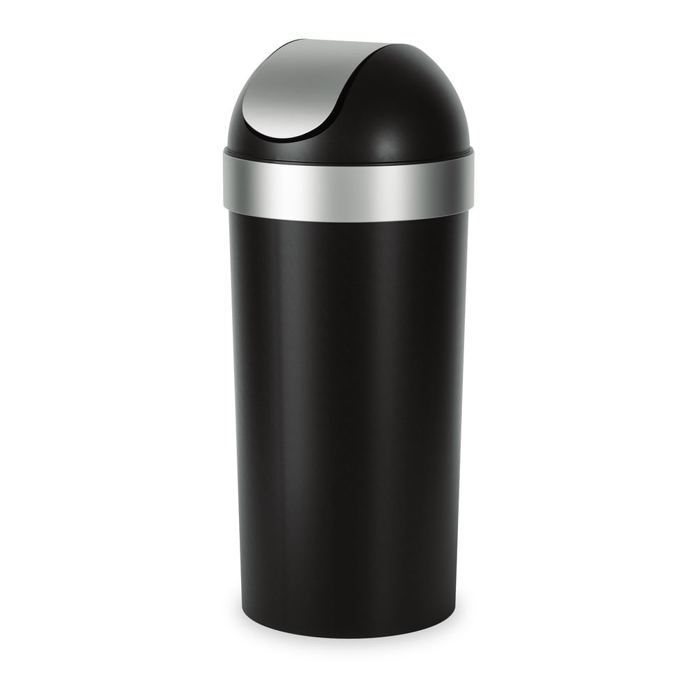 Coș de gunoi negru din plastic 62 l Venti – Umbra