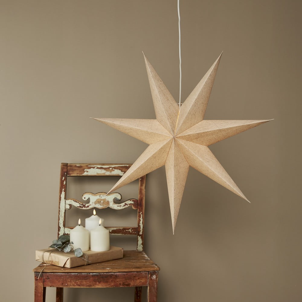 Poza Decoratiune luminoasa de Craciun bej Ã¸ 60 cm Cotton - Star Trading
