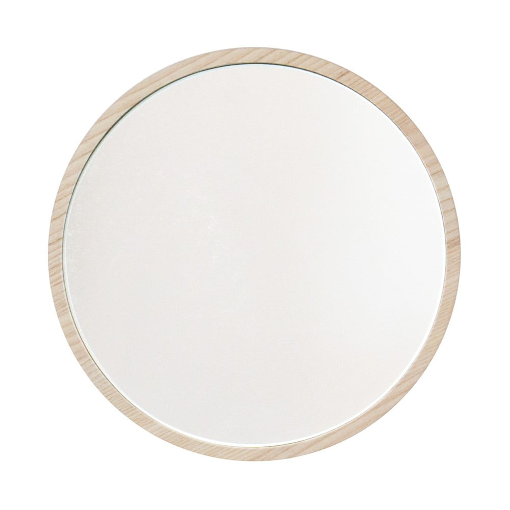 Cuier de perete cu oglindă Furniteam Beauty, ⌀ 20 cm