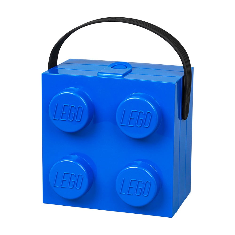 Cutie depozitare LEGO® cu mâner, albastru