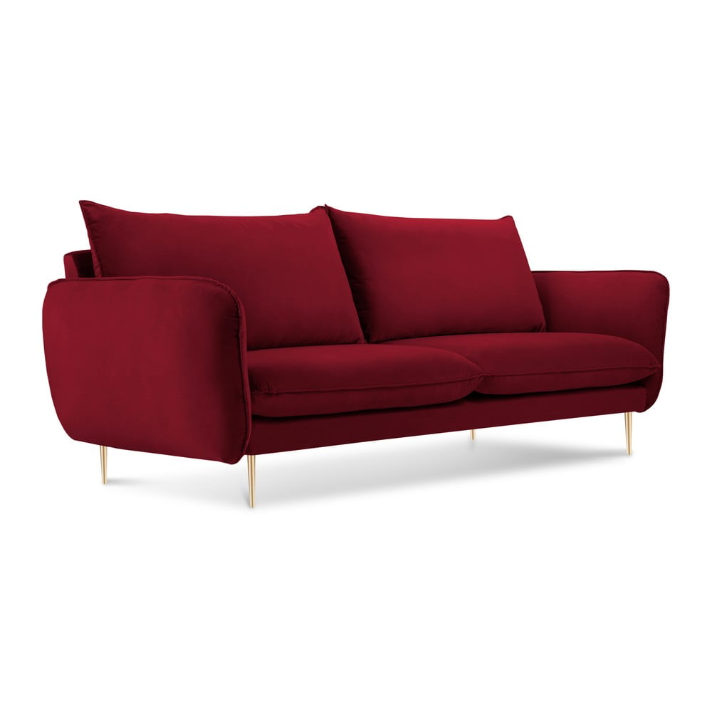 Canapea cu tapițerie din catifea Cosmopolitan Design Florence, roșu, 160 cm bonami.ro