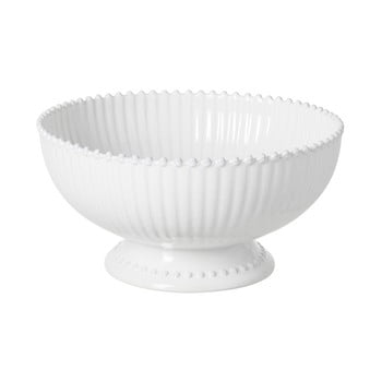 Bol cu picior din gresie ceramică costa nova pearl, ⌀ 32 cm, alb