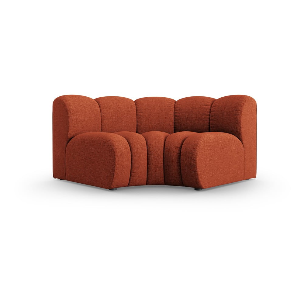 Modul pentru canapea modulară cărămiziu cu tapițerie din chenille (cu colț variabil) Lupine – Micadoni