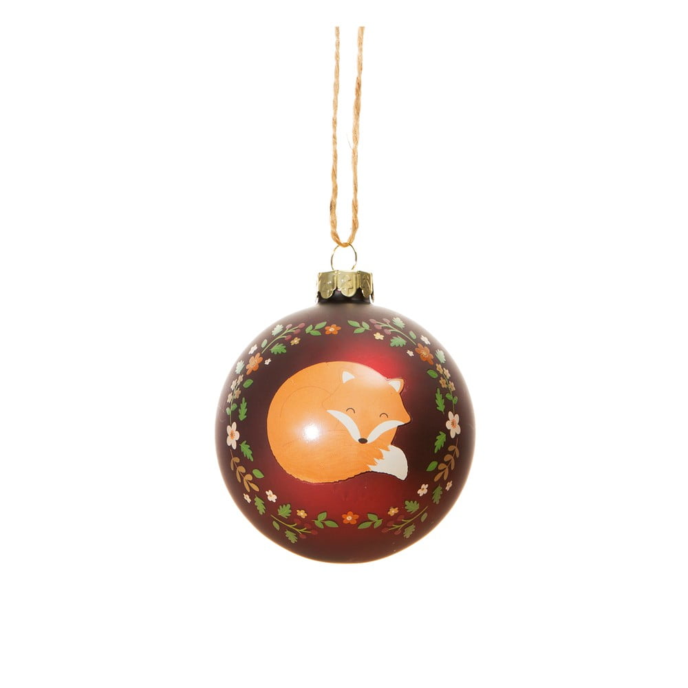 Ornament de Crăciun din sticlă Woodland Fox – Sass & Belle