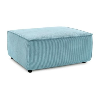 Puf cu velur bobochic paris nihad, albastru deschis