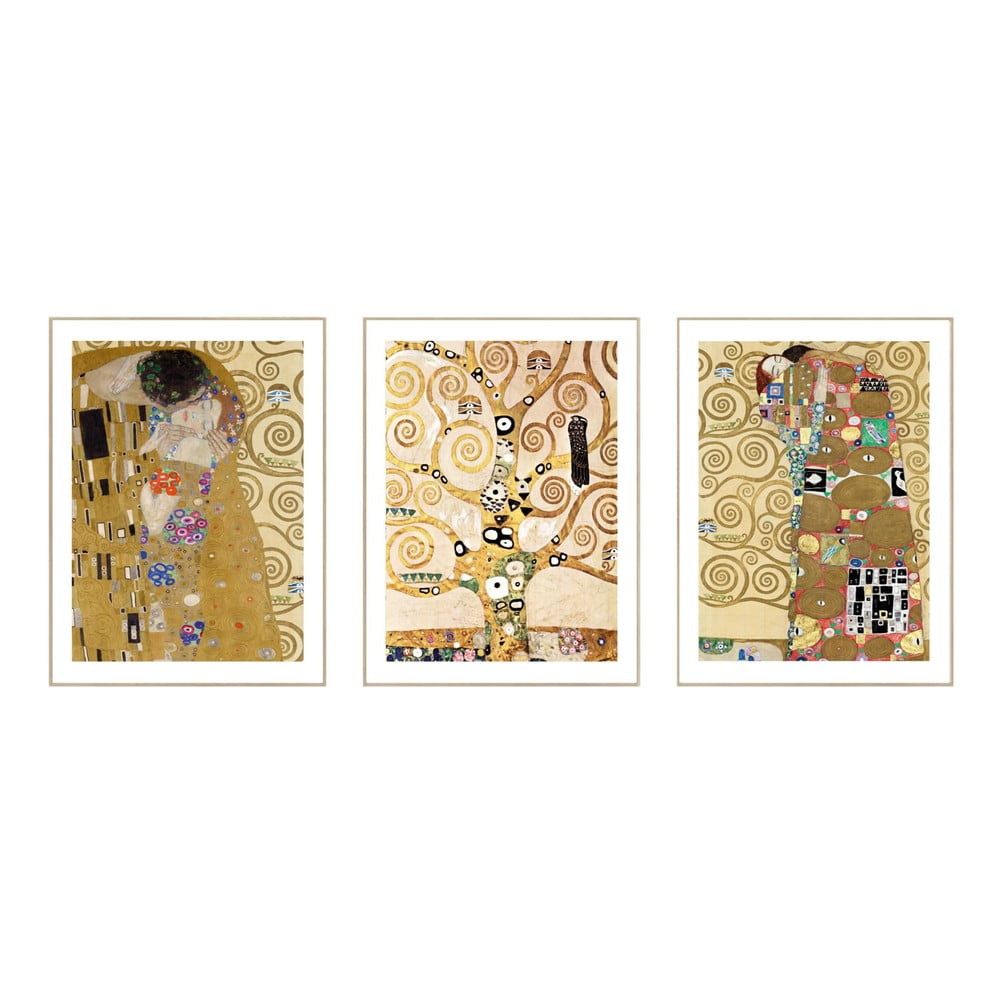 Tablouri reproduceri 3 buc. 30x40 cm Klimt – knor