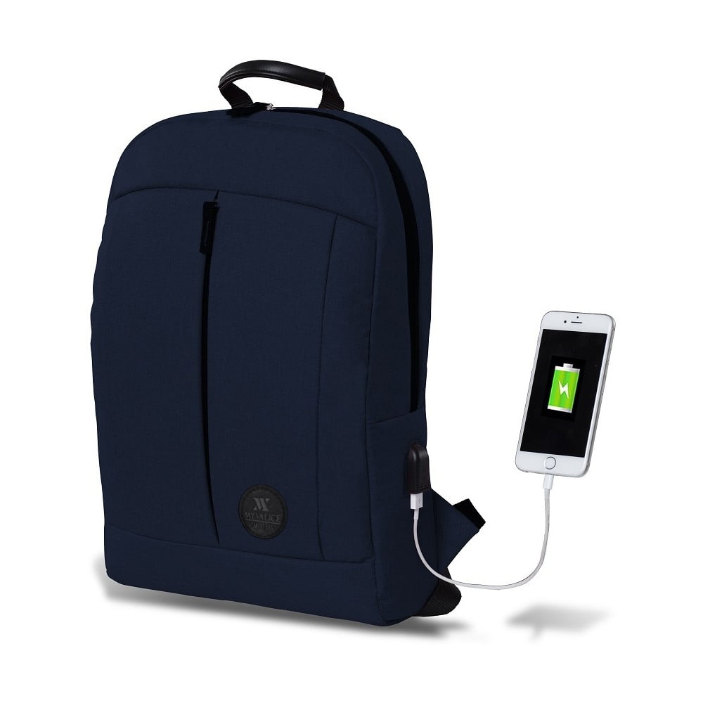 Rucsac cu port USB My Valice GALAXY Smart Bag, albastru închis bonami.ro