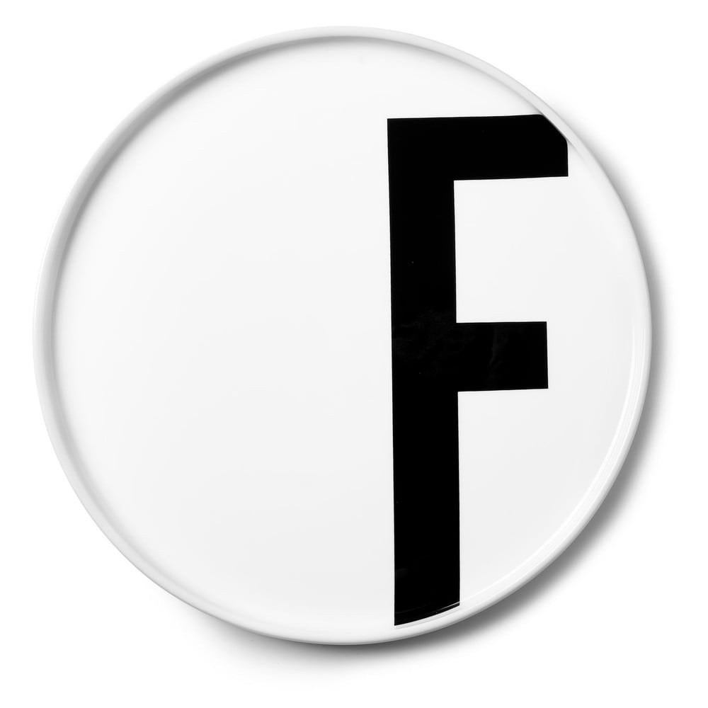 Farfurie desert din porțelan Design Letters F, ø 21,5 cm, alb bonami.ro imagine 2022