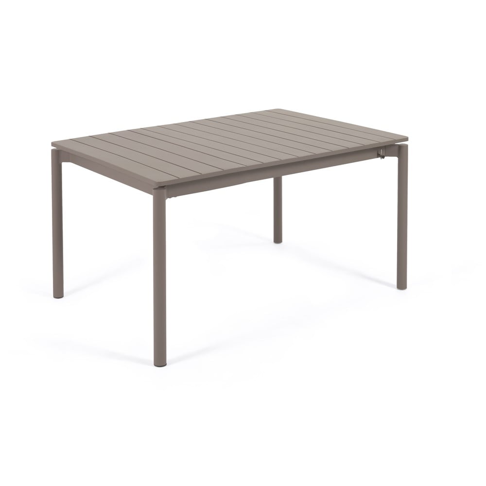 Masă de grădină din aluminiu kave home zaltana, 140 x 90 cm, maro