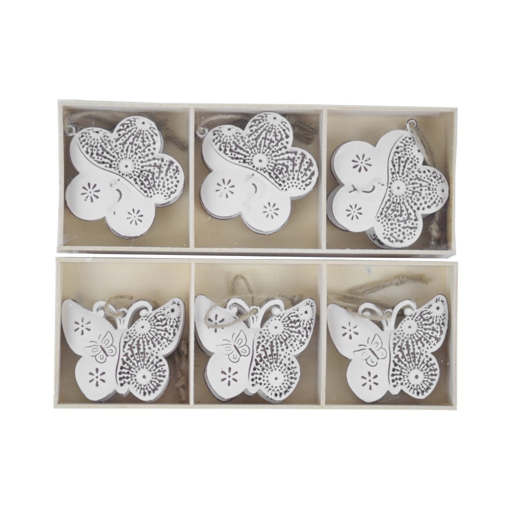 Set 12 decorațiuni suspendate în cutie Ego Dekor White, motiv primăvară bonami.ro pret redus