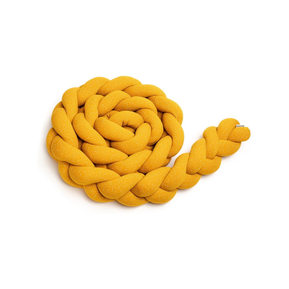 Protecție tricotată din bumbac T-TOMI, lungime 220 cm, galben muștar 220 imagine noua somnexpo.ro