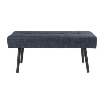 Bancă tapițată din catifea loomi.design skiby, gri închis