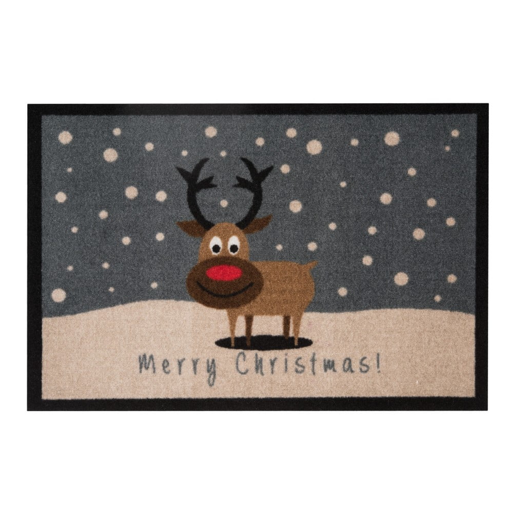Covoraș Intrare Hanse Home Merry Christmas Reindeer, 40×60 Cm