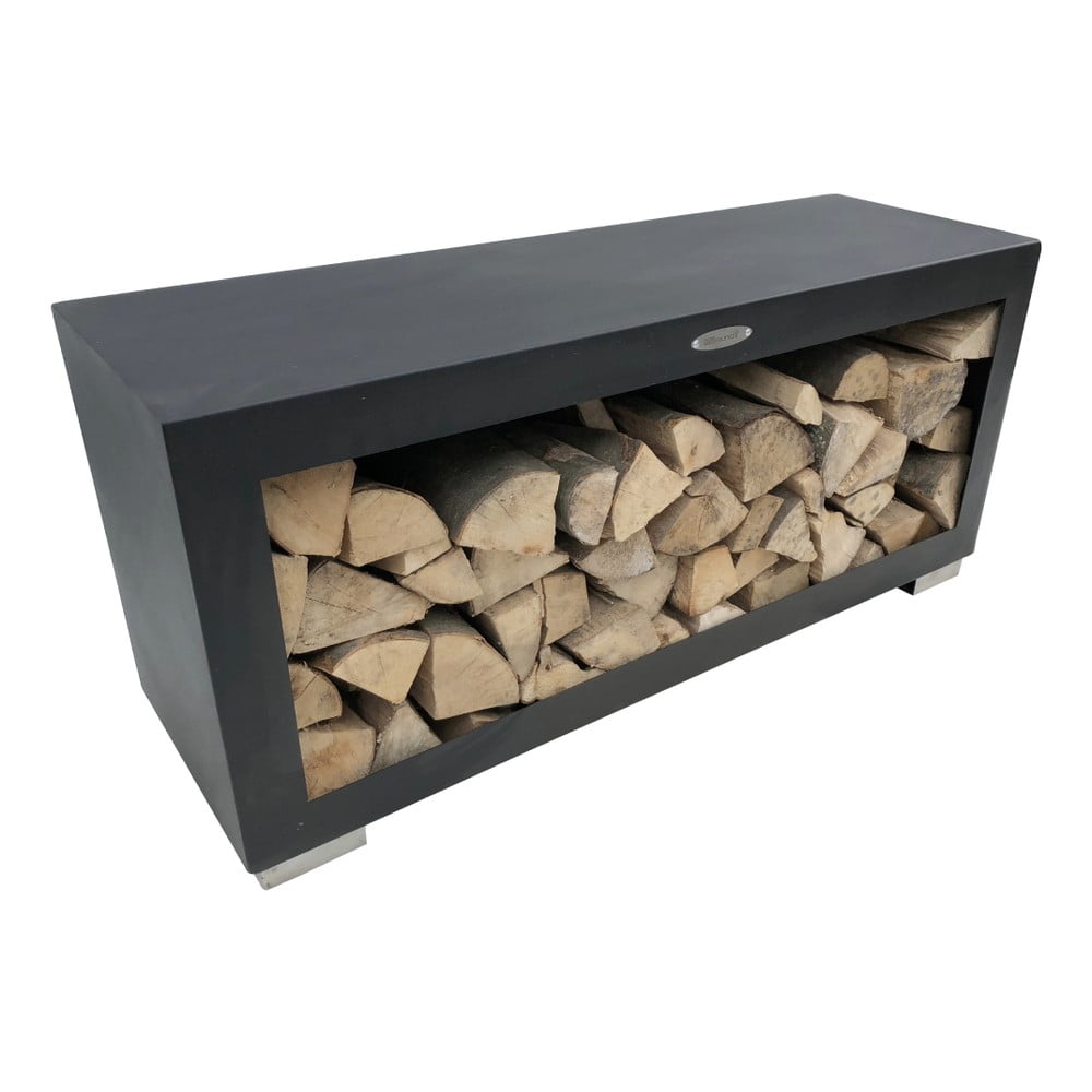Cutie din oțel pentru depozitarea lemnelor Remundi, lățime 119 cm, negru bonami.ro