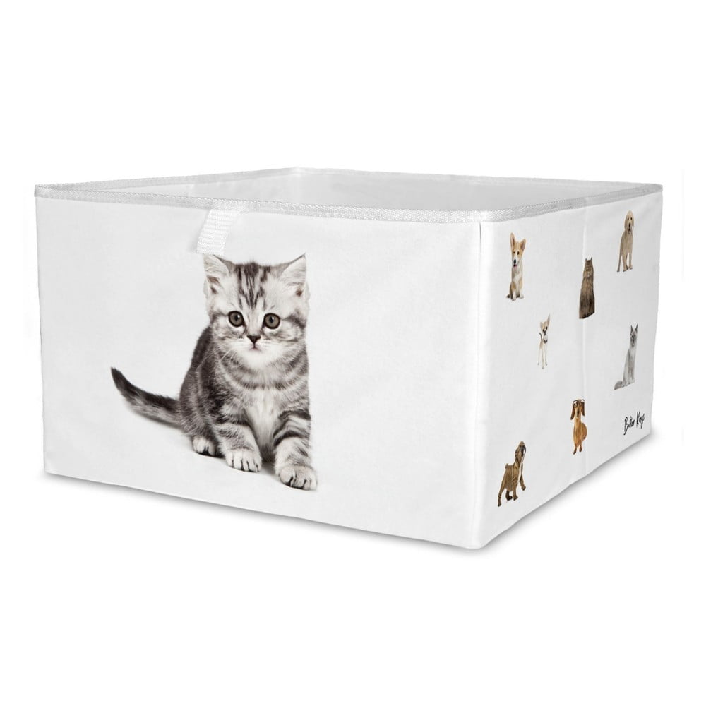 Organizator de jucării pentru copii alb din material textil 32x32x20 cm The Cutest Ones – Butter Kings