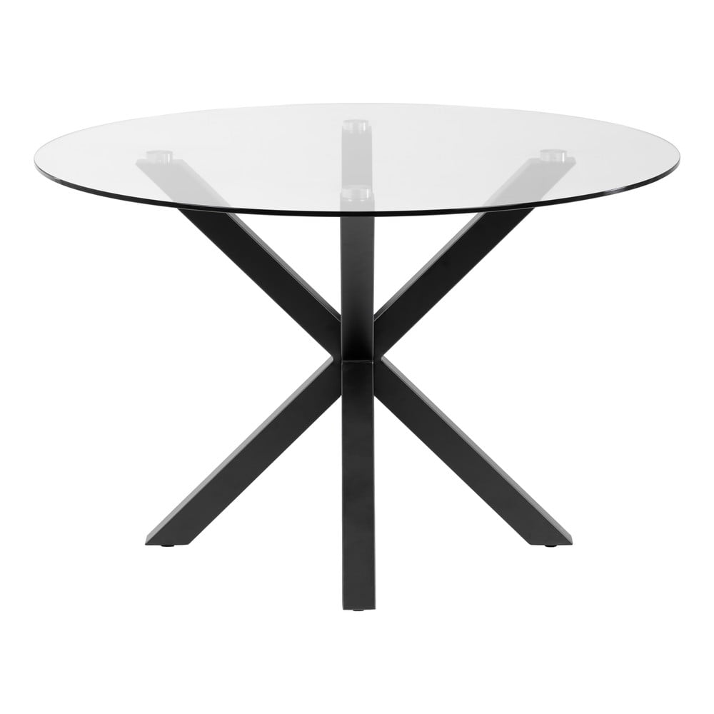 Masă rotundă de dining cu blat din sticlă Kave Home, ø 119 cm bonami.ro imagine noua 2022