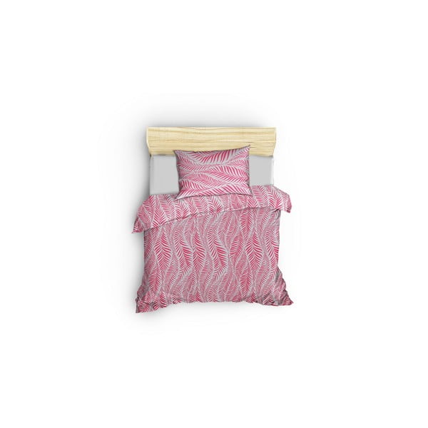 Lenjerie de pat din bumbac Nazenin Home Arrigo, 140 x 200 cm, roz