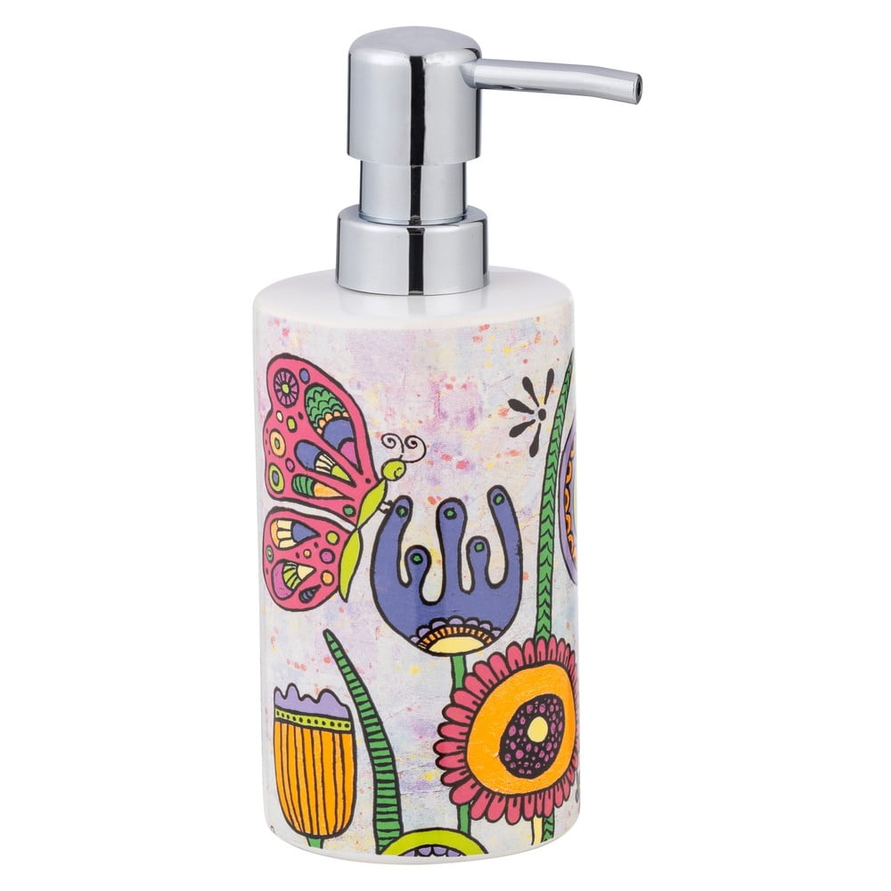 Dozator de săpun lichid din ceramică 360 ml Rollin\'Art Full Bloom – Wenko