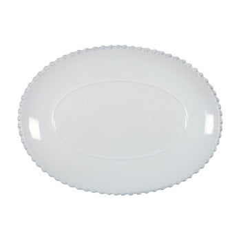 Platou oval din gresie ceramică Costa Nova Pearl, 30 cm, alb poza bonami.ro