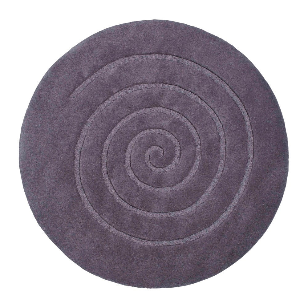 Covor rotund din lână Think Rugs Spiral, ⌀ 180 cm, gri bonami.ro