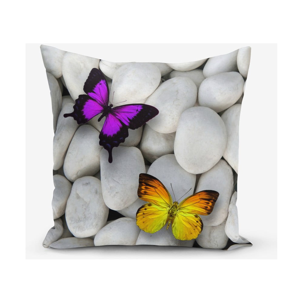 Față de pernă din amestec de bumbac Minimalist Cushion Covers Double Butterfly, 45 x 45 cm bonami.ro imagine noua