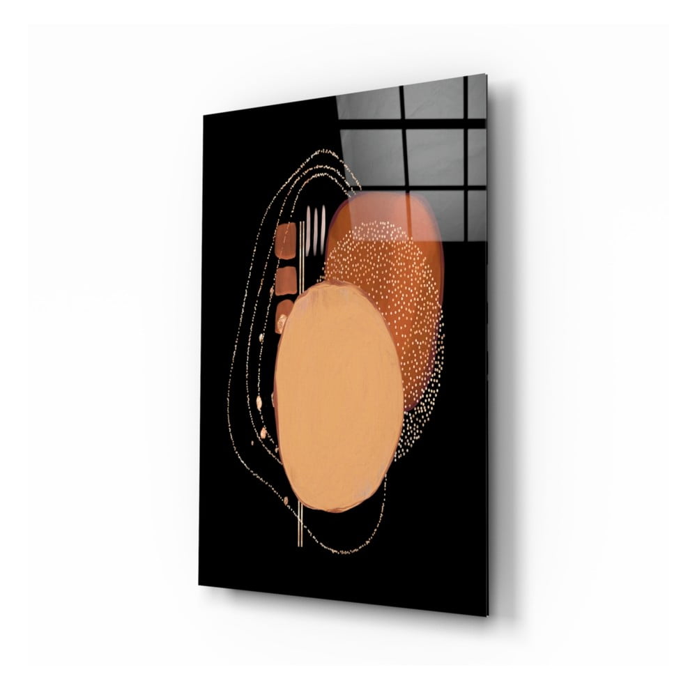 Tablou din sticlă Insigne Abstract Black, 46 x 72 cm bonami.ro imagine 2022