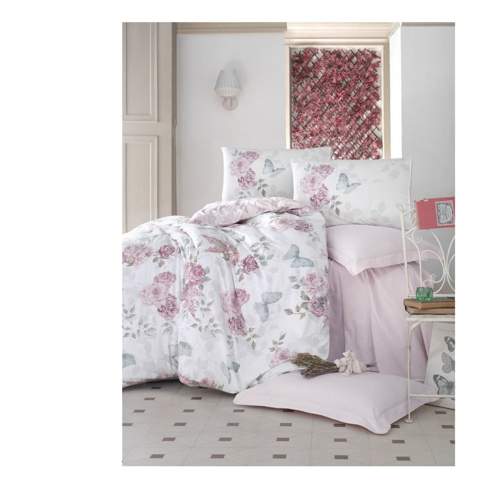 Set lenjerie de pat din bumbac pentru pat dublu Ranforce Rosell 200 x 220 cm