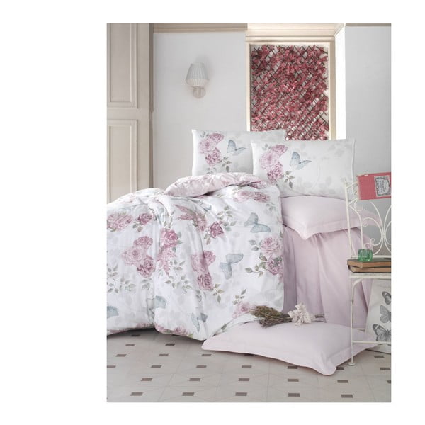 Set lenjerie de pat din bumbac pentru pat dublu Ranforce Rosell 200 x 220 cm