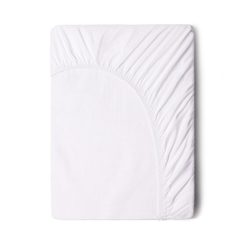 Cearșaf elastic din bumbac Good Morning, 160 x 200 cm, alb bonami.ro imagine noua