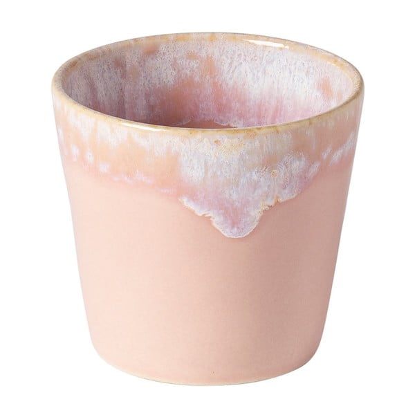 Cană pentru espresso din gresie ceramică Costa Nova, 200 ml, roz - alb