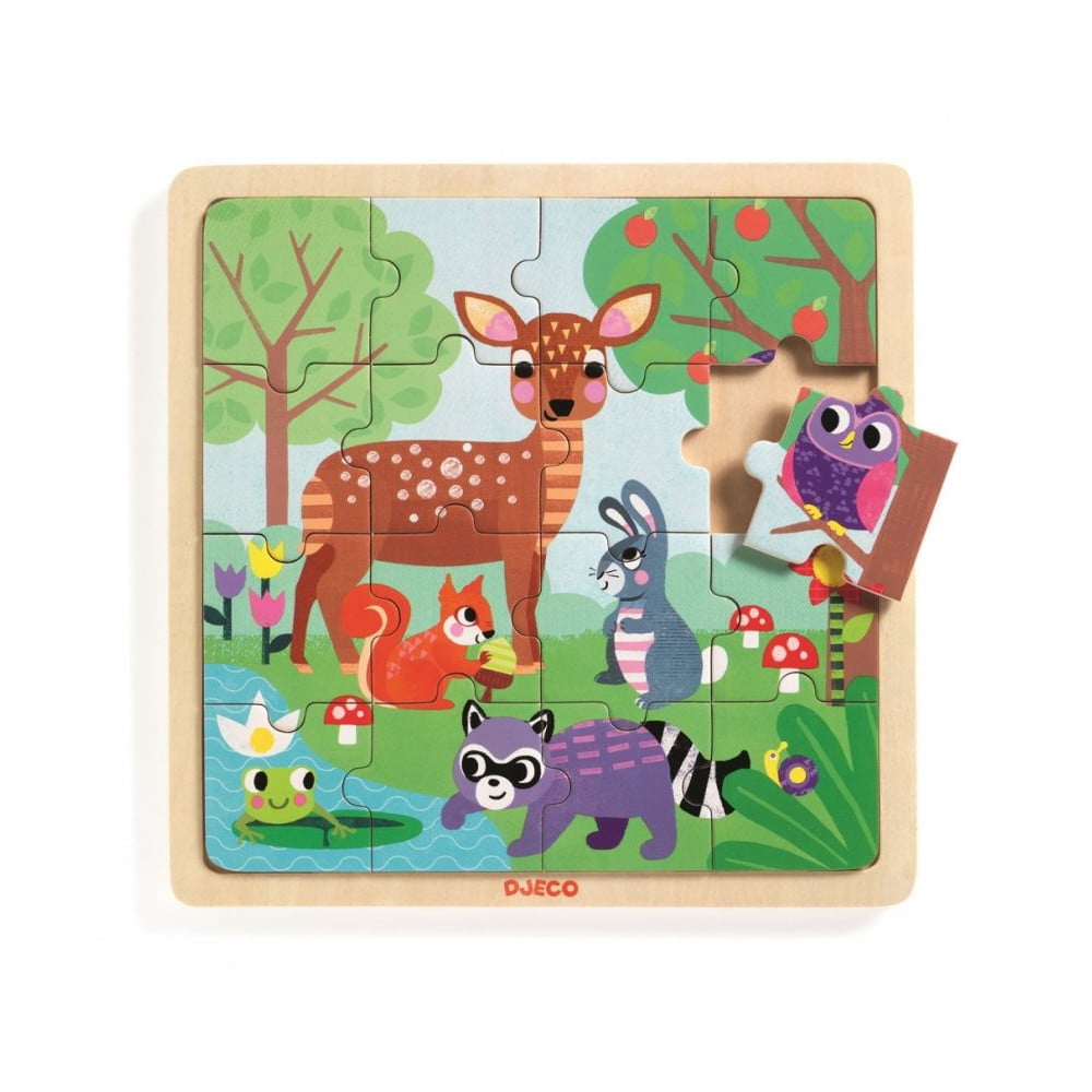 Puzzle din lemn Djeco Animale din pădure